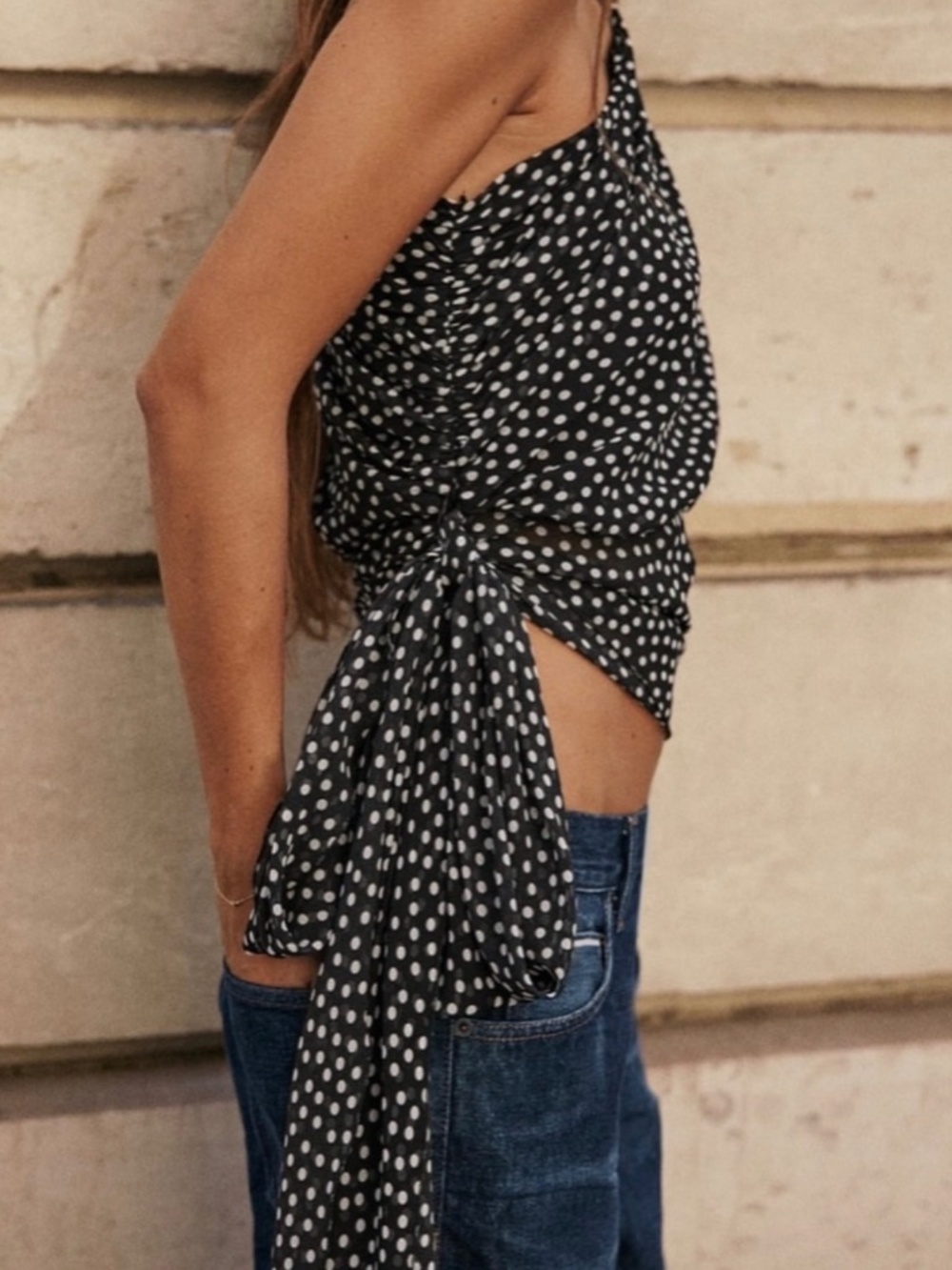 Zara polka dot top